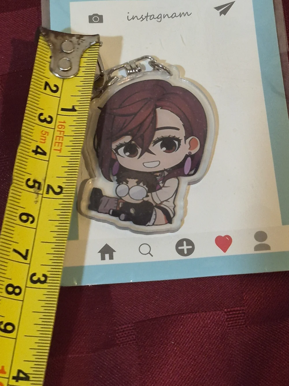 Dandadan Momo Ayase Okarun Gyugyutto Acrylic Keychain Bell House 2.25